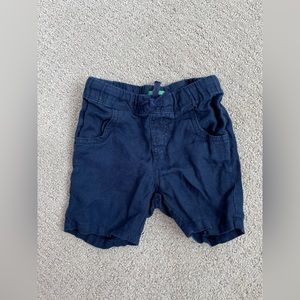Blue linen shorts